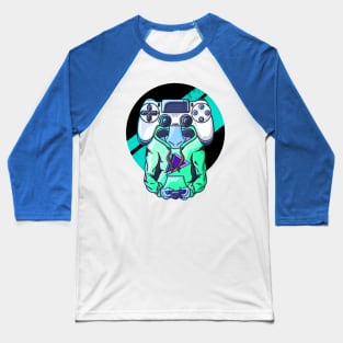 Gamer head White Baseball T-Shirt